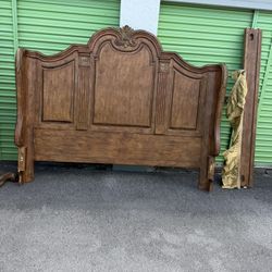 Vintage California King bed from the Loire Valley collection by Ferguson Copeland, distinguished by its French style and solid wood 