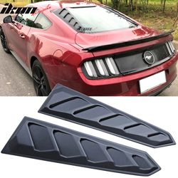 Fits 2015-2023 Ford Mustang Coupe ABS 2PCS Rear Window Louver Cover Sun Shade Vent