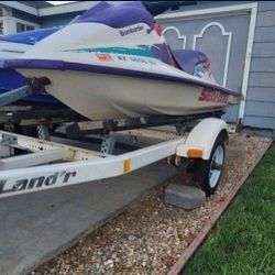 2 Jet skies And Trailer For 3 Jetsky 
