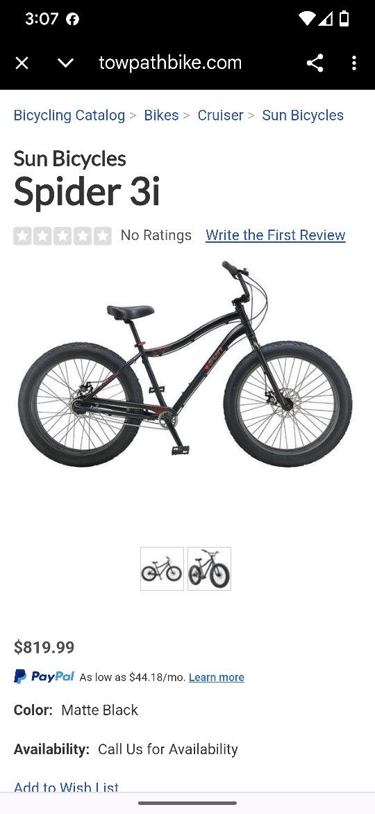 Spider 3i Bike Located In Mesa $400