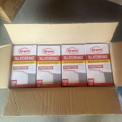 Ri-pac 13 Gallon Drawstring  Tall Kitchen Bags - 400 count, Bolsas de cocina altas con cordón Ri-pac de 13 galones - 400 unidades