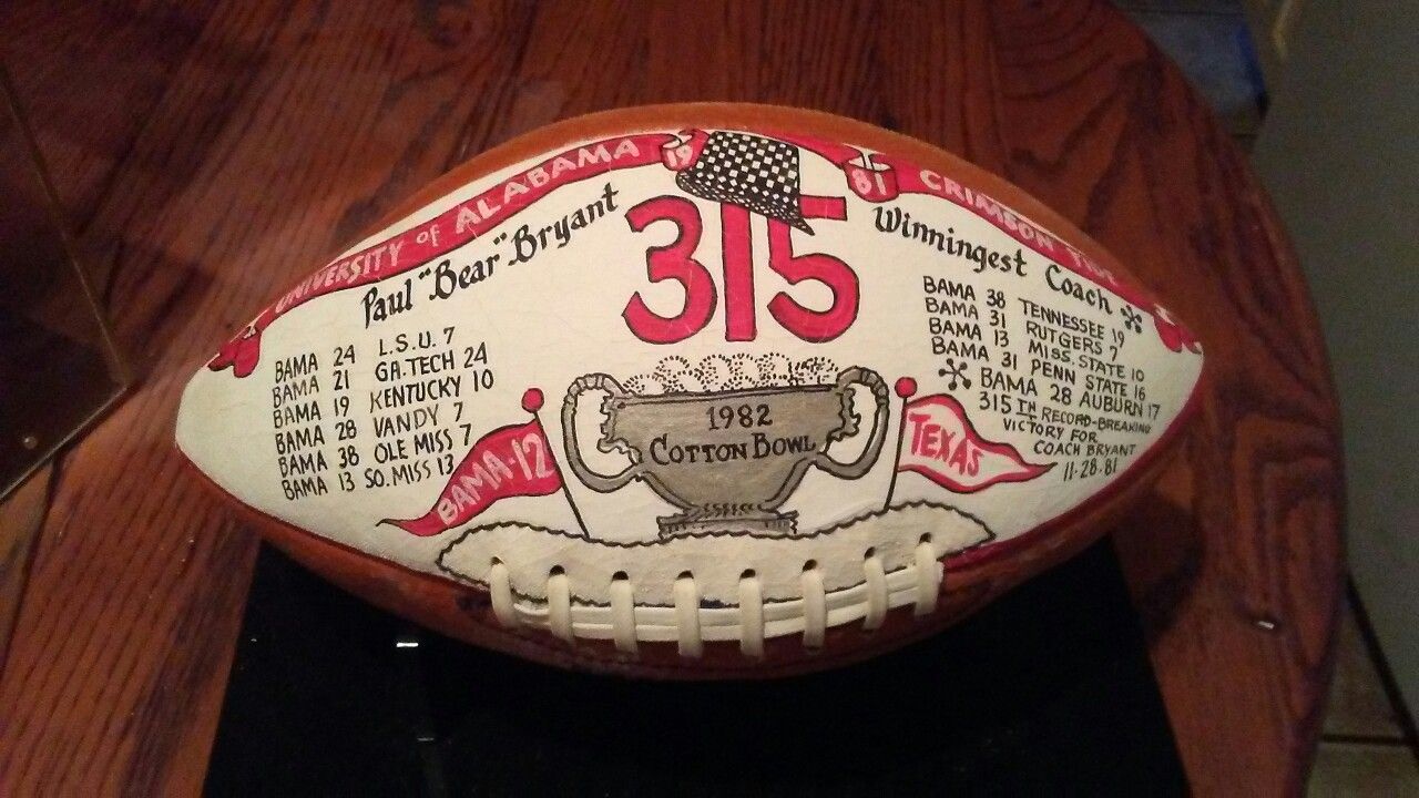 Don barnes hand painted alabama football
