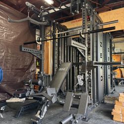 ‼️FREE DELIVERY/INSTALLATION ‼️Smith Machine 500 | Adjustable Bench | 245lb Cast Iron Olympic Weights | 7ft Olympic Bar | Fitness | Gym Equipment 