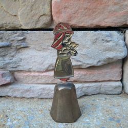 Vintage Brass Bells Of Sarna Girl/Lamb Bell