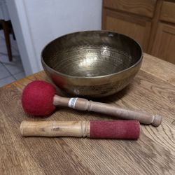 Tibetan singing Bowl & Mallets 