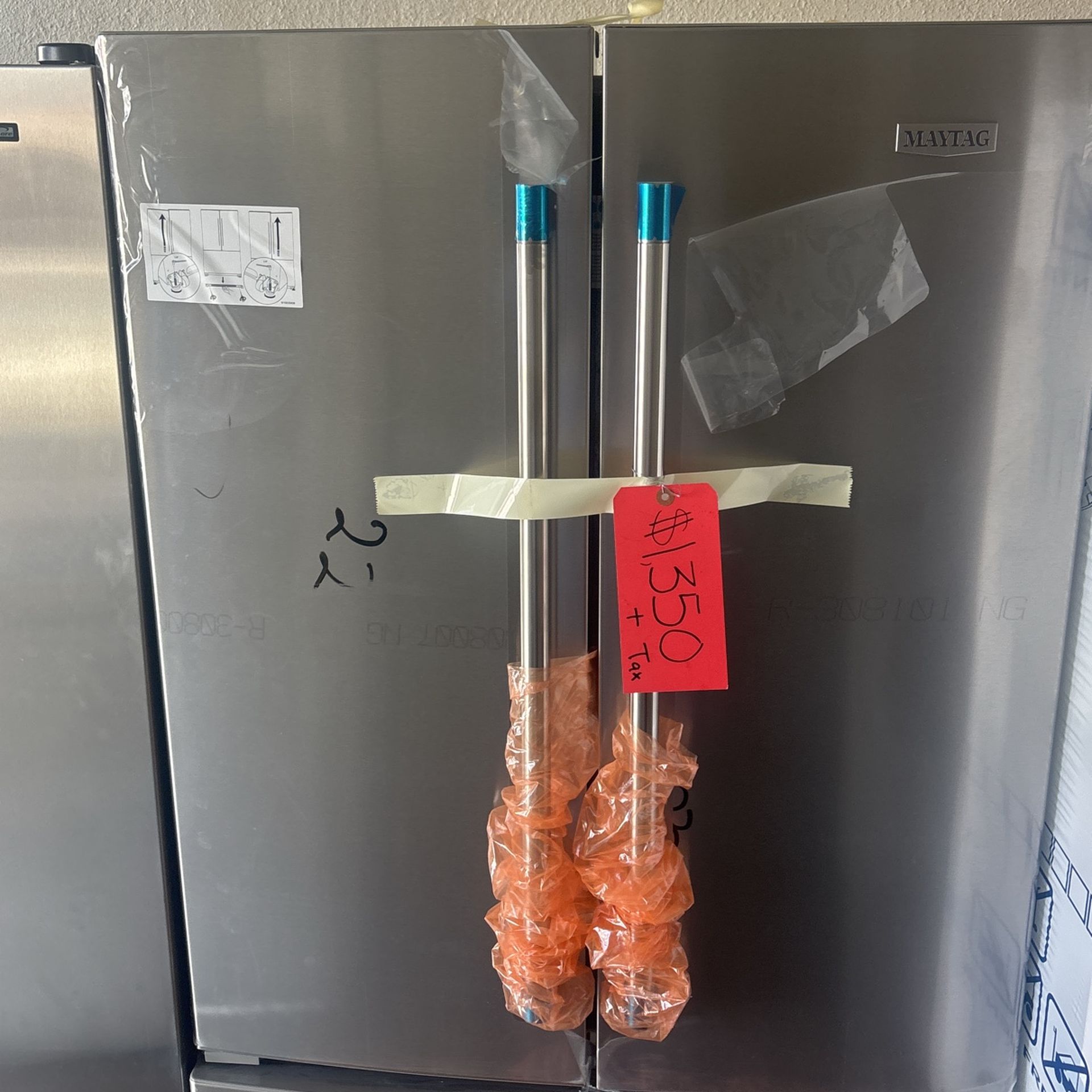 NEW MAYTAG STAINLESS STEEL FRENCH DOOR REFRIGERATOR