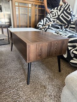 Lift-Top Coffee Table with Hidden Storage