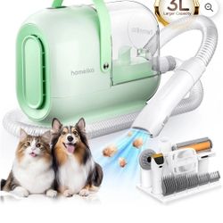 Heapets Dog Grooming Vacuum Kit 3L With 7 Grooming Tools Model H317 Green