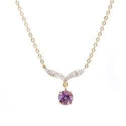  18kt Yellow Gold Plated 1.04cts Diamond Necklace