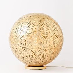 WEST ELM Vintage Moroccan Style Globe Table Lamp c/o 2009