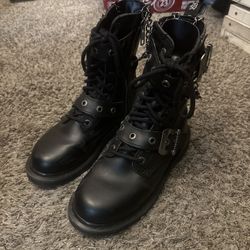 Demonia Black Combat Boots 9 / 7