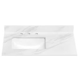LANDOLT Sierra Veins 36” Vanity Top w/ Sink (White)