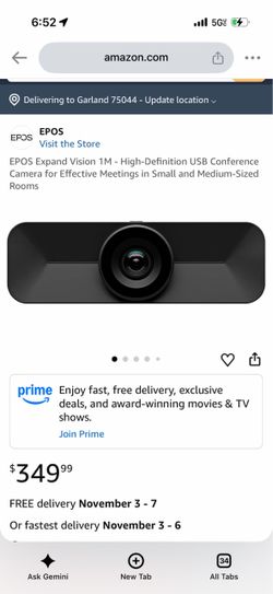 EPOS EXPAND Vision 1M 4K Video Conferencing Camera – Meeting Room Webcam for Teams & Zoom