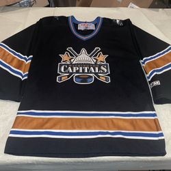Washington Capitals Dc Ccm Jersey Mens Medium Black Clean Building Mic Vintage
