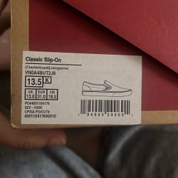 Blue Checkerboard Classic Slip On Vans