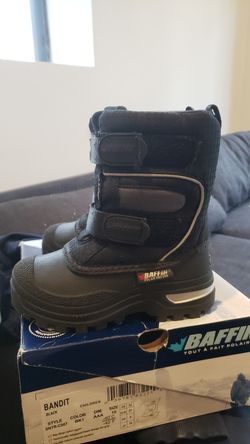 Baffin Bandit Children Kid Boys Girls Winter Boots Black size 10 10c