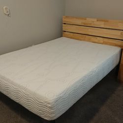 10" Memory Foam Full Size Mattress and Bed Frame With Headboard 