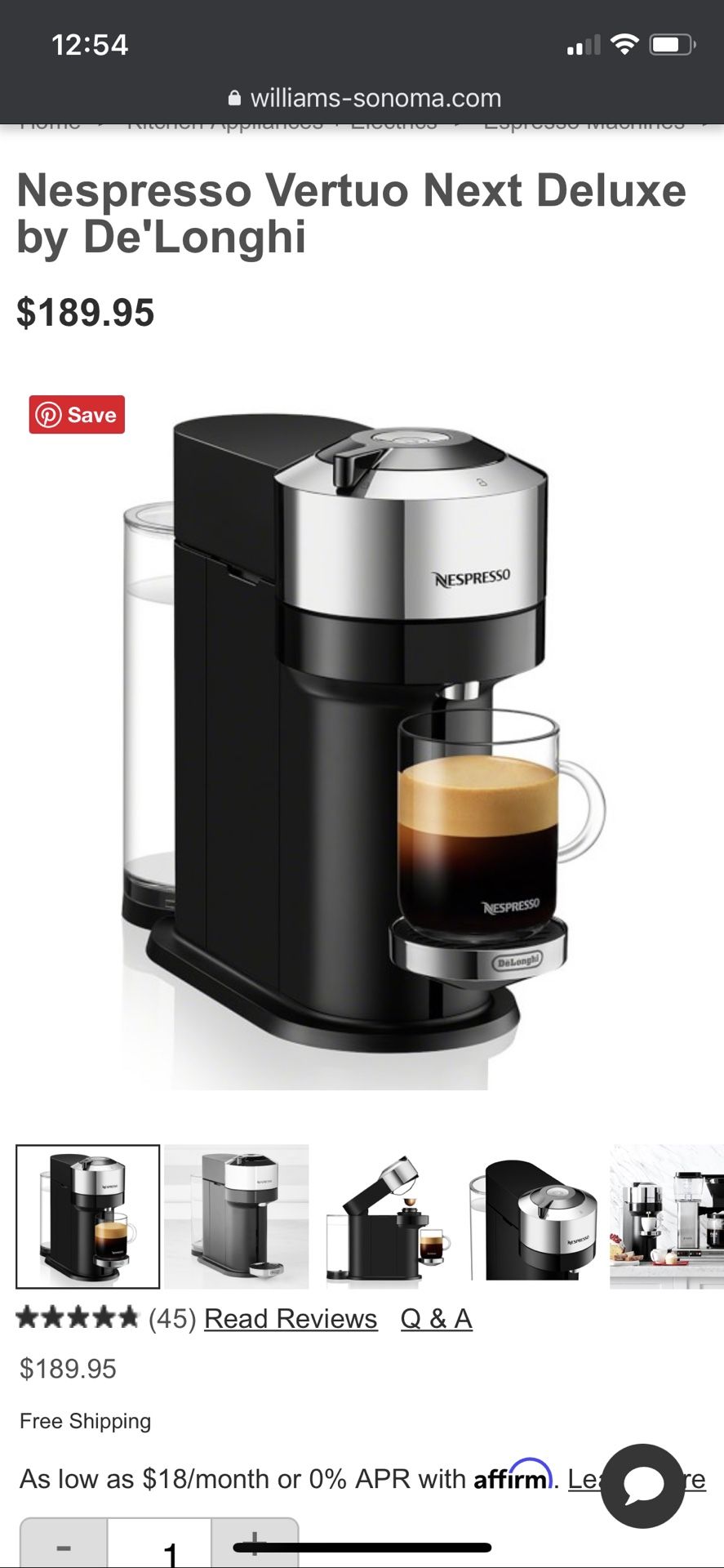 Nespresso Vertuo Next Deluxe By De’Longhi