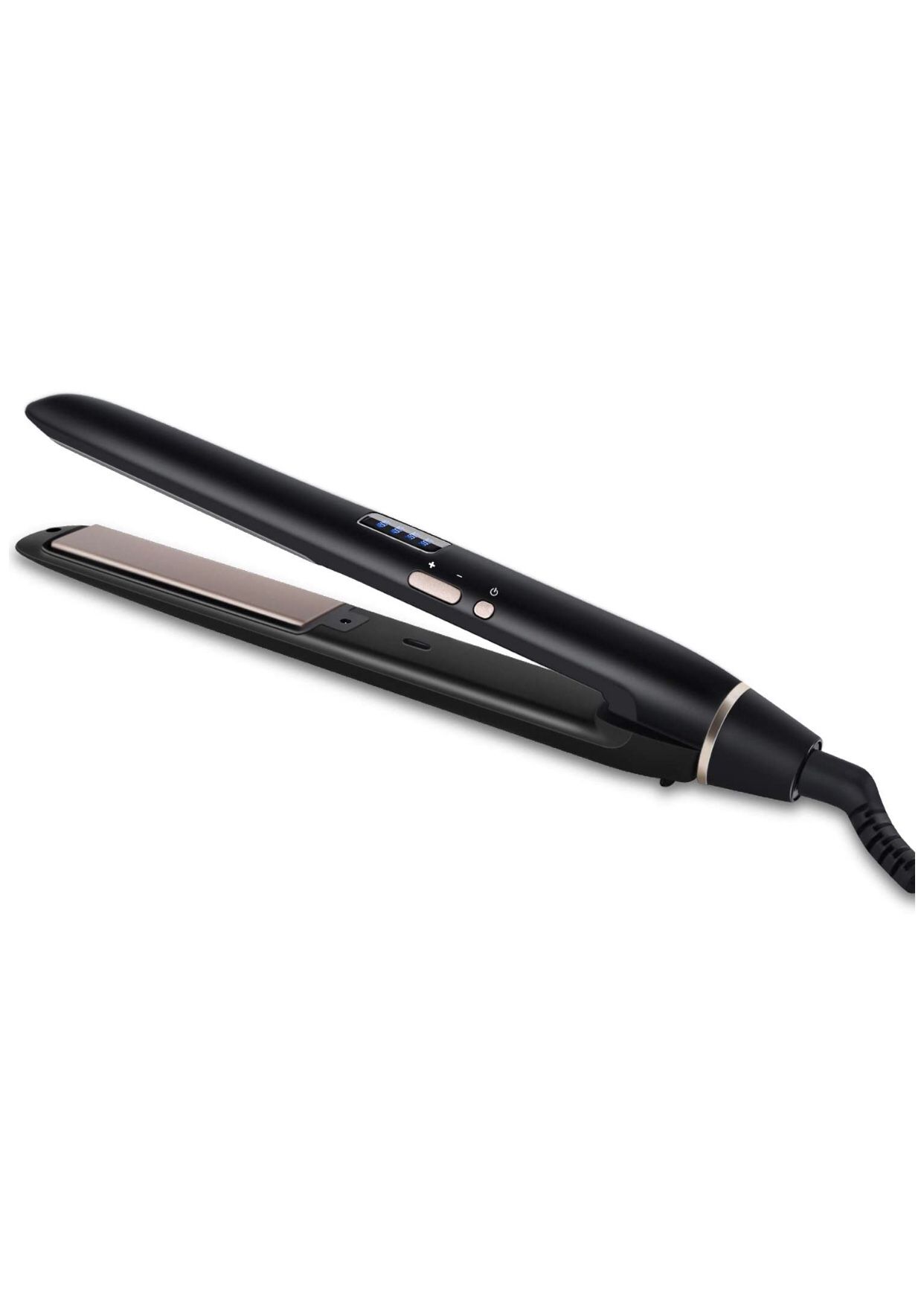 Professional Titanium Flat Iron with Digital LCD Display, Dual Voltage, Instant Heating Hair Straightener for All Hair Type