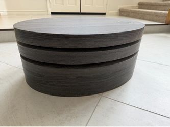 Modern Rotating Oval Coffee Table