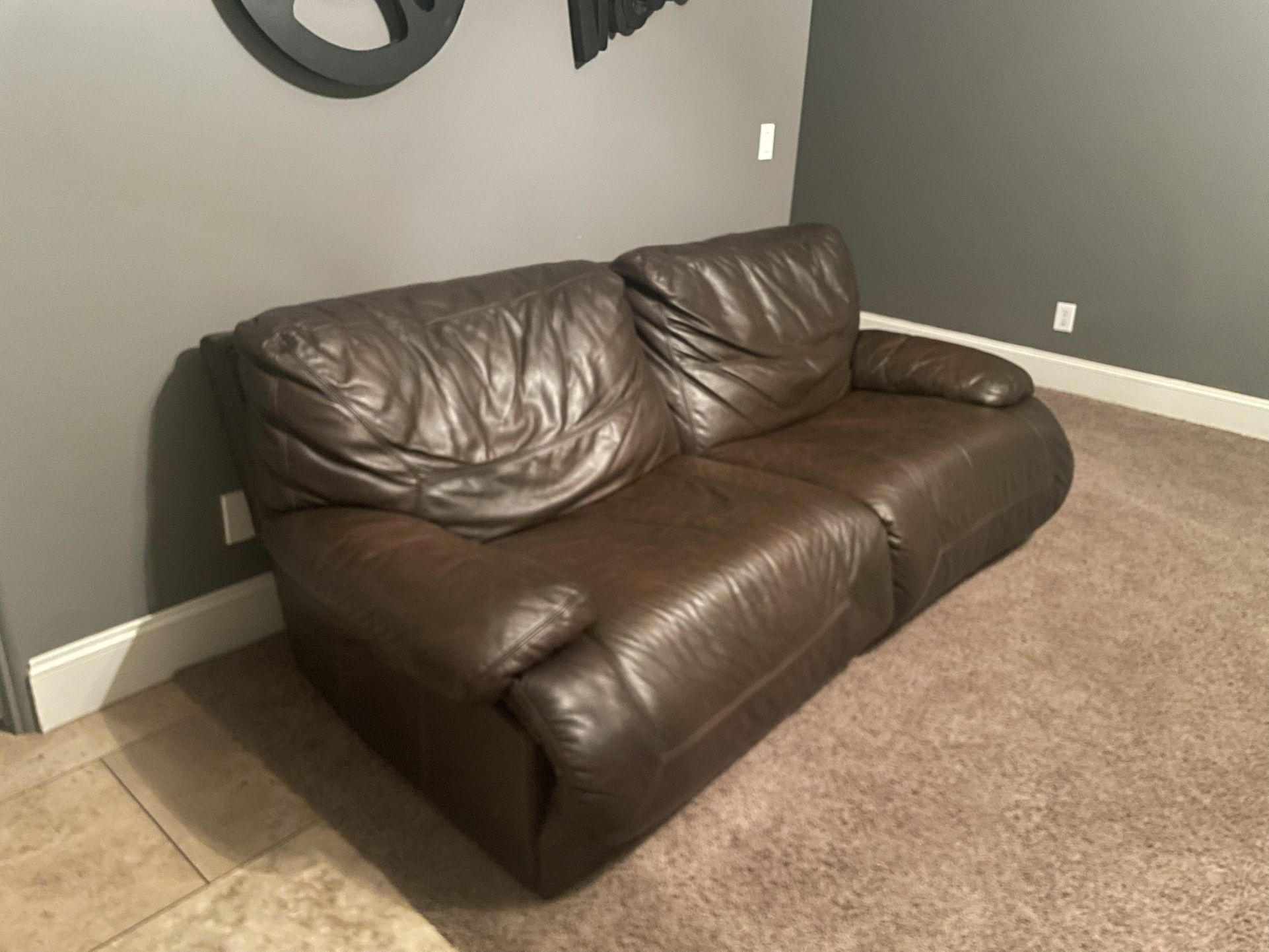 REAL Leather Couch