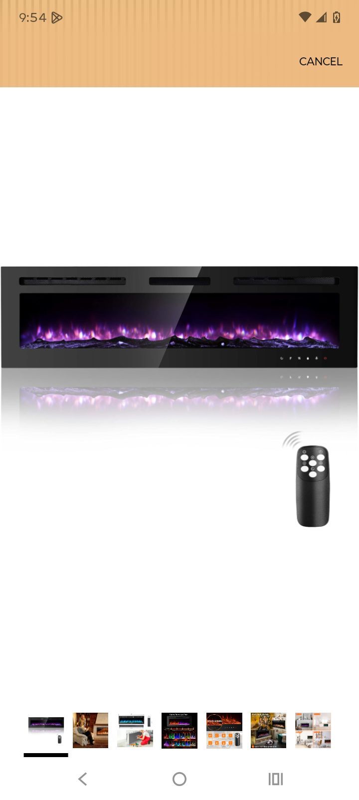 Brand new in the box modern fireplace insert!!! 60"!!!