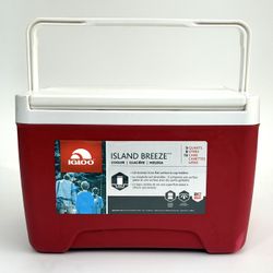 Igloo Island Breeze 9 Qt Cooler Red White 13 Can