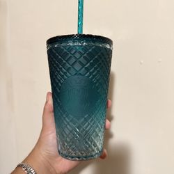Starbucks Cup - Teal Jeweled Green Blue Ombre Cold Cup Tumbler