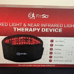 Red Light Therapy Back Belt, Fit Sci back strap pain relief