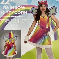 Rainbow kitty Corn Costume Size S( 4-6T)