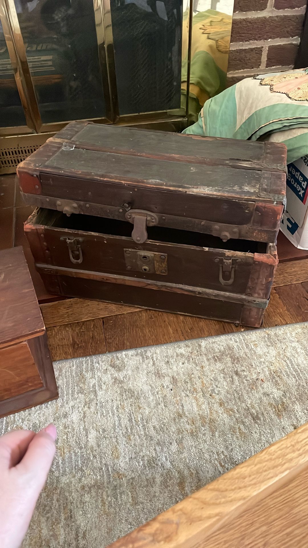 Antique Doll Trunk