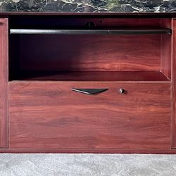 Desk & Storage Credenza Desk : 28” H x 63” L x 19.5” D