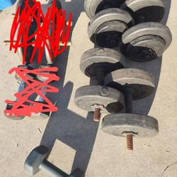 2 Matching Sets of Dumbbells, 1 Single Hand Weight, 2 Single Dumbbells ***(SEE DESCRIPTION BELOW FOR PRICES)***