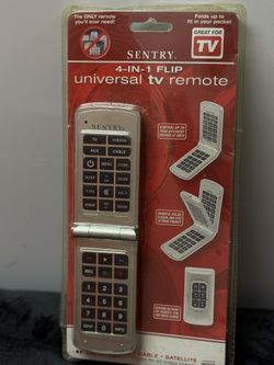 Sentry 4-in-1 Flip Universal TV Remote vintage remote control.