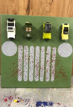 Hot wheels custom tile art
