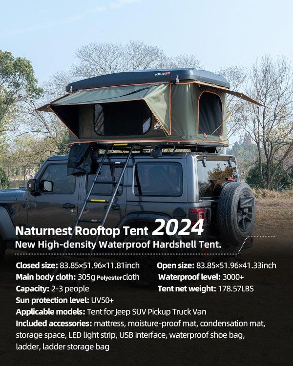 NATURE NEST CLAMSHELL ROOFTOP TENT