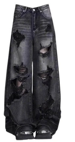 Distressed, ripped jeans