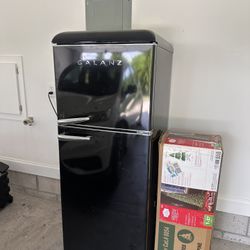 Vintage Style Black Refrigerator 