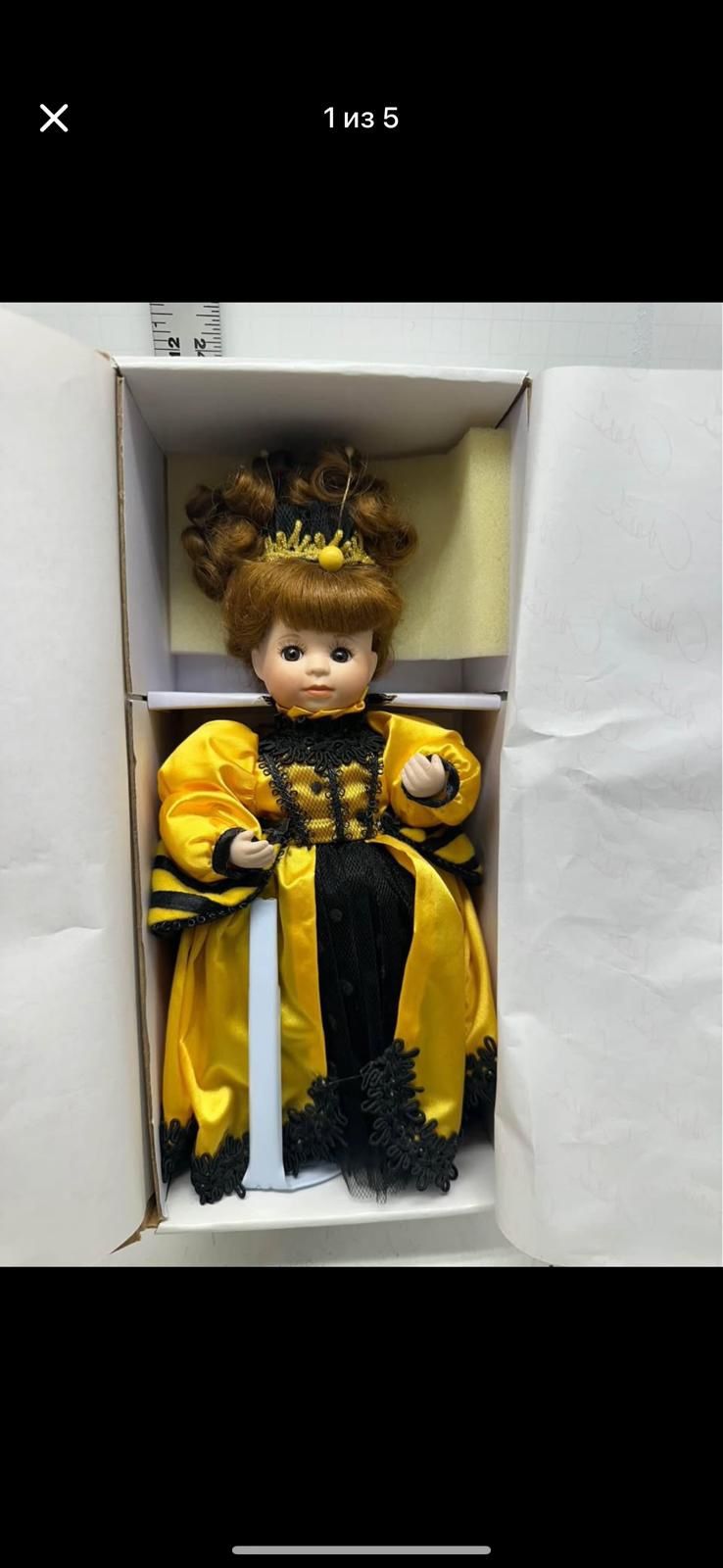 Marie Osmond Beauty Bug Ball Porcelain Collector Doll with Box QUEEN BEE #A6