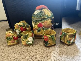 Vintage Ceramic Vegetable Kitchen Set