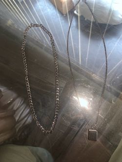 Two Black/Grey Fake Chains
