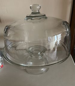 Glass Domed Cake Platter