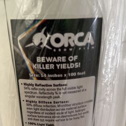 Brand New Orca Grow Film 54 Inches By 100 Ft