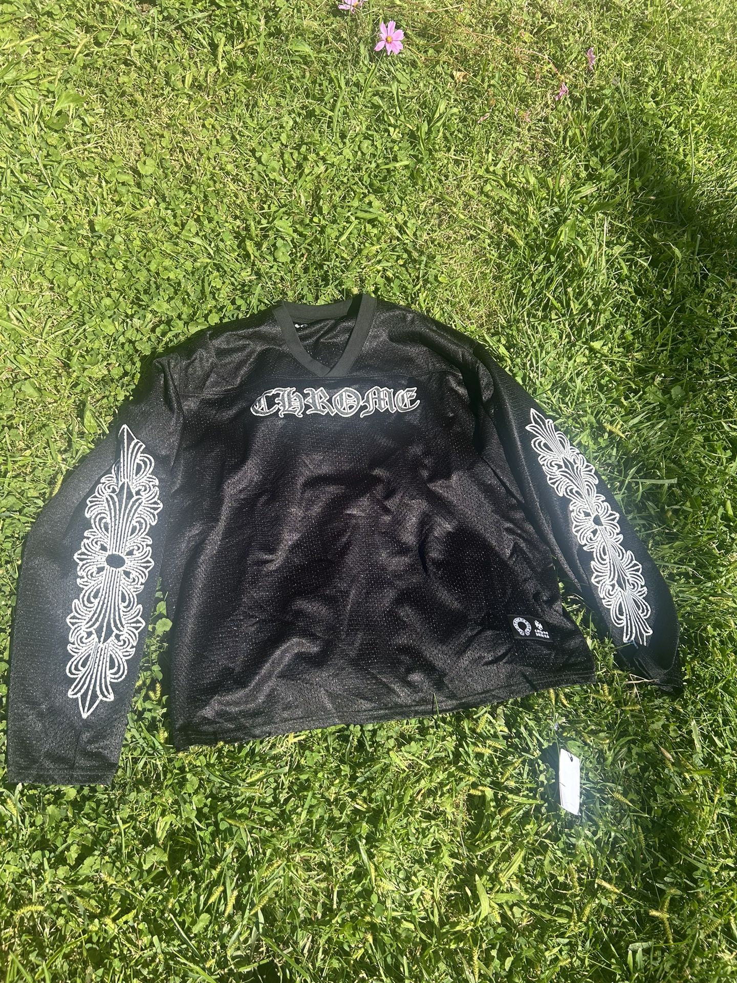 Chrome hearts long sleeve mesh jersey