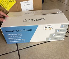 Goysler rubber stair treads 15 pack NEW 9”x31”