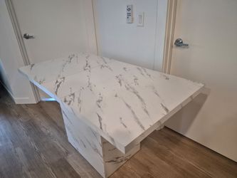 ✨ Modern Faux Marble Dining Table (63”) ✨
