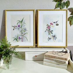 2 Piece Framed Wall Art Limited Edition Signed Print by Bennett Wilson Set 19"x15" - picture painting - PORCH PICKUP ONLY , CASH ONLY 