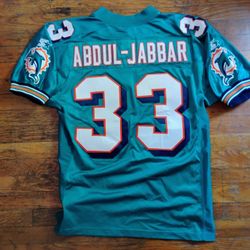 Starter Authentic Stitched Miami Dolphins Karim Abdul-Jabbar Size 46 Large 
