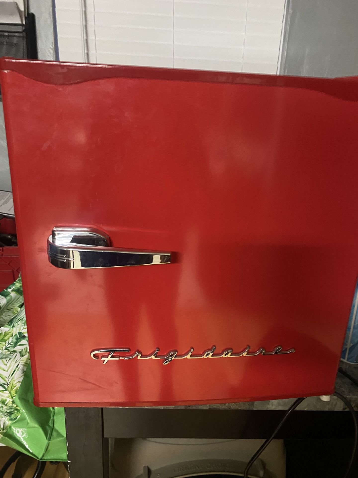 Retro-style Frigidaire mini fridge
