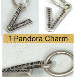 1 Pandora letter V Dangle charm